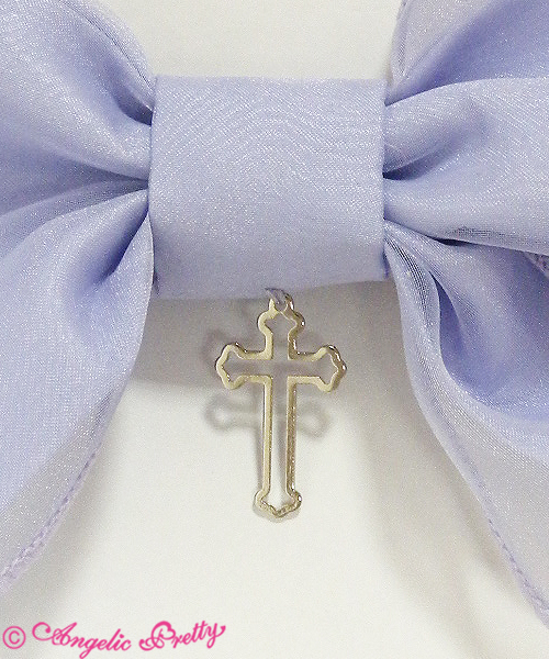 Holy Cross Ribbon Clip (2015) by Angelic Pretty