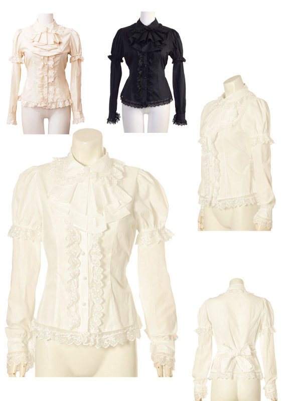 L059 Blouse with jabot by Bodyline